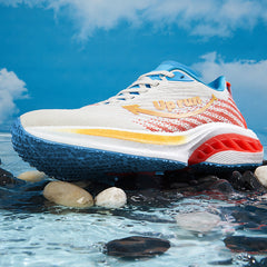 Zapatillas deportivas de malla transpirables con placa de carbono para hombre