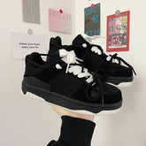 Zapatillas negras de suela gruesa de moda para hombre para primavera