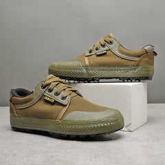 Zapatos de lona de trabajo de camuflaje caqui para construcción de entrenamiento para hombres