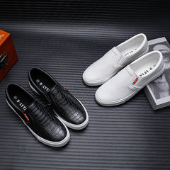 Men's Small White Skateboard Lazy Korean Casual Shoes