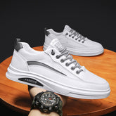 Men's White Breathable Trendy Mesh Small Sneakers