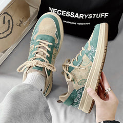 Versatile Men's Paisley Thick Sole Increased Men's Shoes