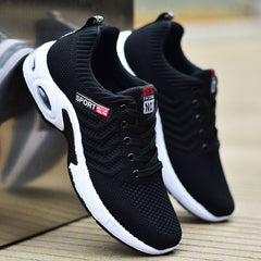 Zapatillas deportivas transpirables de malla tejida para correr para hombre