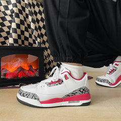 Women's & Men's Basketball Niche White Couples Sneakers