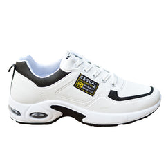 Zapatillas deportivas blancas impermeables y versátiles para hombre