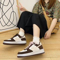 Zapatillas deportivas de otoño para hombre, bicolores, con suela gruesa y cordones, estilo Little Monster Couple