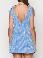 Bow Strap Mini Dress