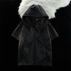 Half-Zip Short-Sleeve Shorts Two-Piece Set