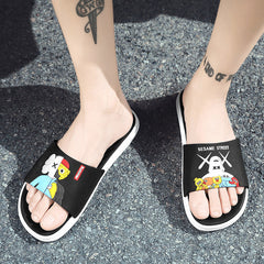 Pantuflas y zapatillas de interior con estampado de pato mandarín de Barrio Sésamo para hombre