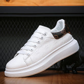 Men's Mcqueen White Platform Elevator Sports Live Sneakers