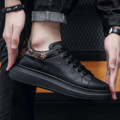 Herren-Sneakers „McQueen“ mit Plateausohle und Elevator-Sohle in Weiß