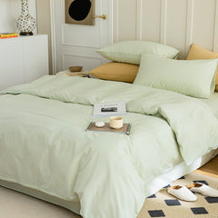 Kariertes Bettwäscheset - Rosa