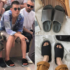 Chanclas de verano para hombre con suela gruesa y velcro