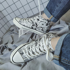 Vielseitige Frühlings-Graffiti-Canvas-Schuhe für Herren