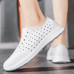 Sandalias transpirables de estilo coreano con agujeros para playa para mujeres y hombres