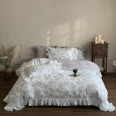 Ophelia Floral Ruffle Double Gauze Bedding Set