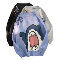 Pullover mit Hai-Klatschmuster