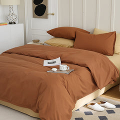 Kariertes Bettwäscheset - Rosa