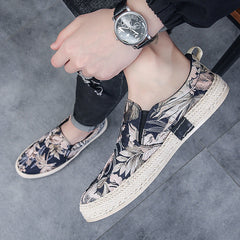 Zapatos casuales de tela tipo paraguas, transpirables y sin cordones, de verano para hombre