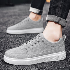 Herren Frühling Sport Freizeit Stoff Leinen Flache Sneakers