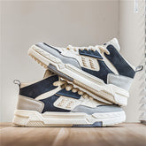 Schöne grüne Herren-Sneaker mit dicker Sohle