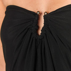 Tulle Bandeau Open Back Mini Dress