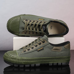 Sohle Baustelle Gelb Gummi Atmungsaktive Canvas Schuhe