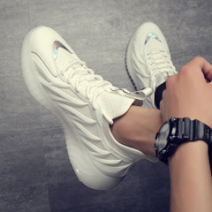 Atmungsaktive Mesh-Sneakers aus Eisseide für Herren mit dicker Sohle