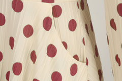 Vestido de manga larga con lunares