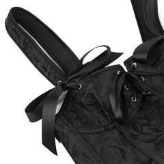 Top sin mangas de color liso con encaje y ojales