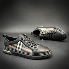 Zapatos de hombre de tela a cuadros versátiles de verano a la moda