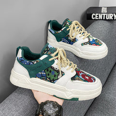 Lässige weiße flache Sommer-Sneakers für Herren