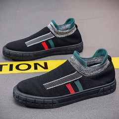 Zapatillas deportivas transpirables de suela suave y sin cordones para hombre