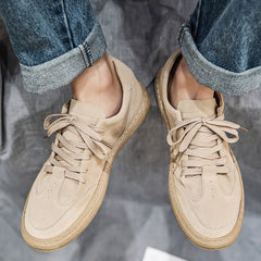 Koreanische Sport-Sneakers aus Rindsleder und Wildleder für Herren