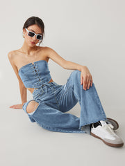 Pantalones vaqueros ajustados de cintura alta