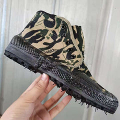 Zapatos de lona con camuflaje para entrenamiento de trabajadores de liberación baja y suela