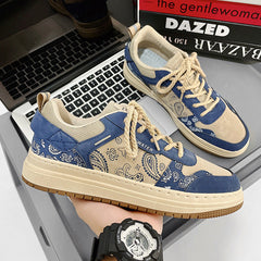 Versatile Men's Paisley Thick Sole Increased Men's Shoes