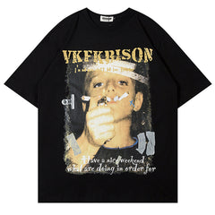 T Shirt  Printed Loose Fit Summer Casual Tee