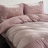 Lilou Velvet Butterfly Bedding Set - Pink Blush