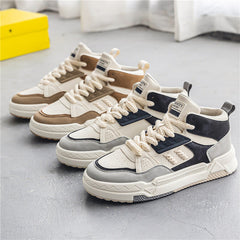 Hermosas zapatillas verdes de suela gruesa para hombre