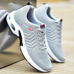 Zapatillas deportivas transpirables de malla tejida para correr para hombre