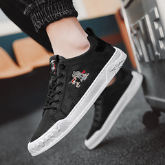 Zapatos casuales blancos de moda transpirables con suela suave para hombre