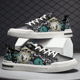 Mocasines verdes suaves sin cordones de piel de vaca auténtica Four para hombre