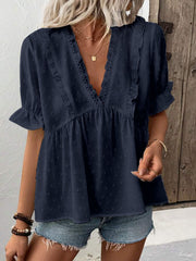 Loose Short-Sleeved Lazy Style Shirt