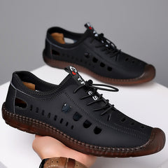 Sandalias transpirables con agujeros huecos en la parte inferior para hombre versátiles