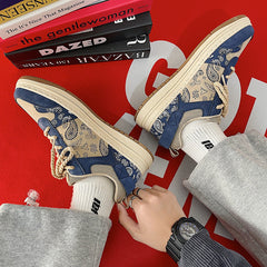 Versatile Men's Paisley Thick Sole Increased Men's Shoes