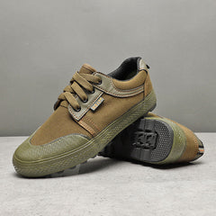 Zapatos de lona de trabajo de camuflaje caqui para construcción de entrenamiento para hombres