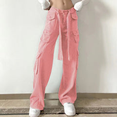 Pantalones cargo con bolsillos con cremallera