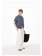 Vintage Plaid Shirt Short Sleeve Top