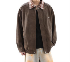 Chaqueta de patchwork con estampado de cuadros
